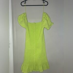 NWOT | 💚 Lost + Wander Electric Green Smock Dress 💚